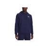 Under Armour Solid Color Hooded Pullover Long Sleeve Sweatshirt Men sweatshirt Dark-Blue 1373880-410