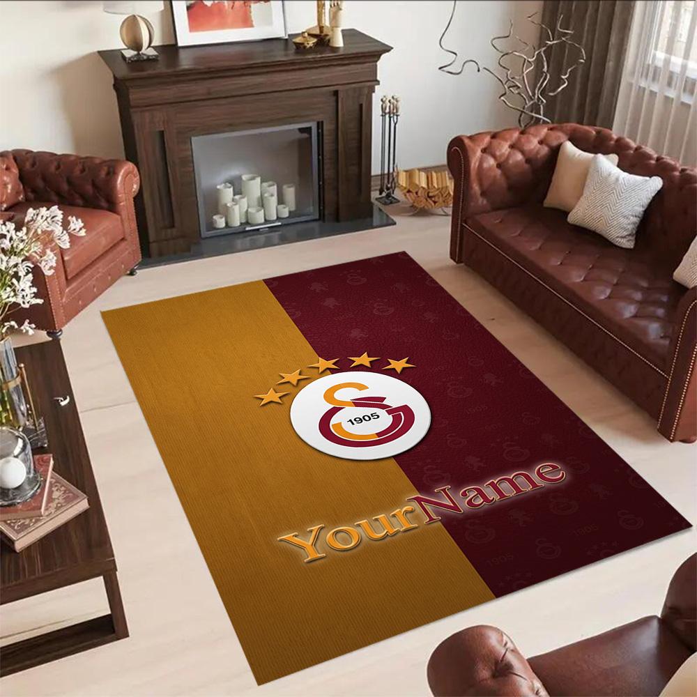 Galatasaray Customize Text Floor Rug Office Rug Perfect For Entryway Balcony Kitchen Dormitory Antislip Rug Office Home Decor Wedding Party Gift