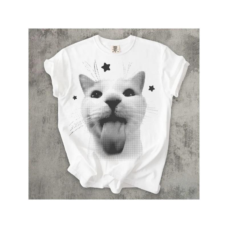 Funny YK Cat Womens Tshirt Silly Cat Tshirt Unisexs Tshirt Summer New Unisex Tshirt