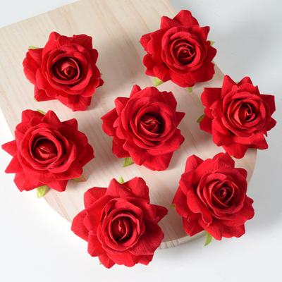 Tête de Fleur Rose Artificielle Douce 1,5" Toucher Réel Petite Tête de Fleur Artificielle pour Loisirs Créatifs DIY Centres de Table de Mariage Fête de Douche de Mariée Décoration de Maison
