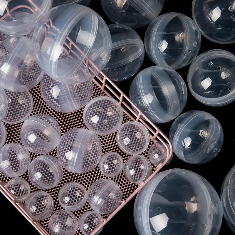 Kids Childrens 10pcs Plastic Capsule Toy Storage Clear Vending Machines Empty Case Round Eggshell Plastic Ball Container Party Favors Gift Present
