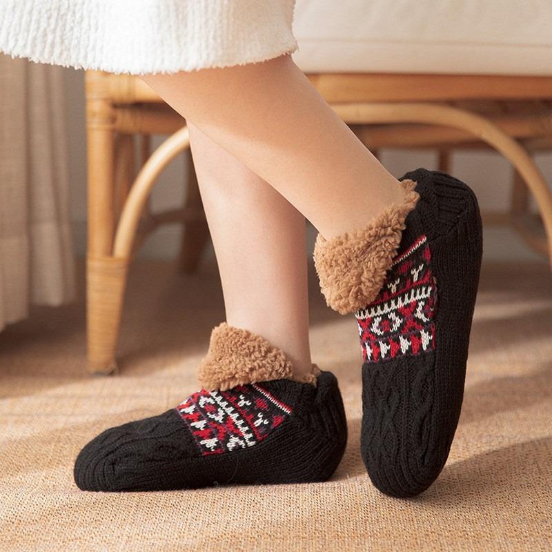 Thermal Women Mens Floor Socks Winter Warm Short Cotton Thickened Home Sleeping Soft Non Slip Grip Fuzzy Floor Socks