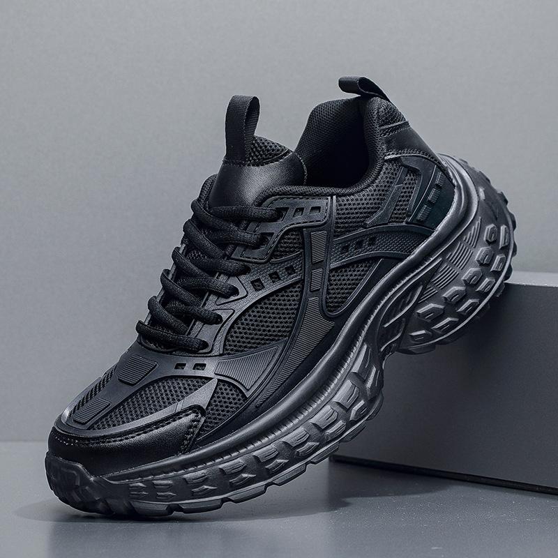 Men's shoes spring new breathable mesh outdoor sports casual shoes men's heightening platform dad shoes
