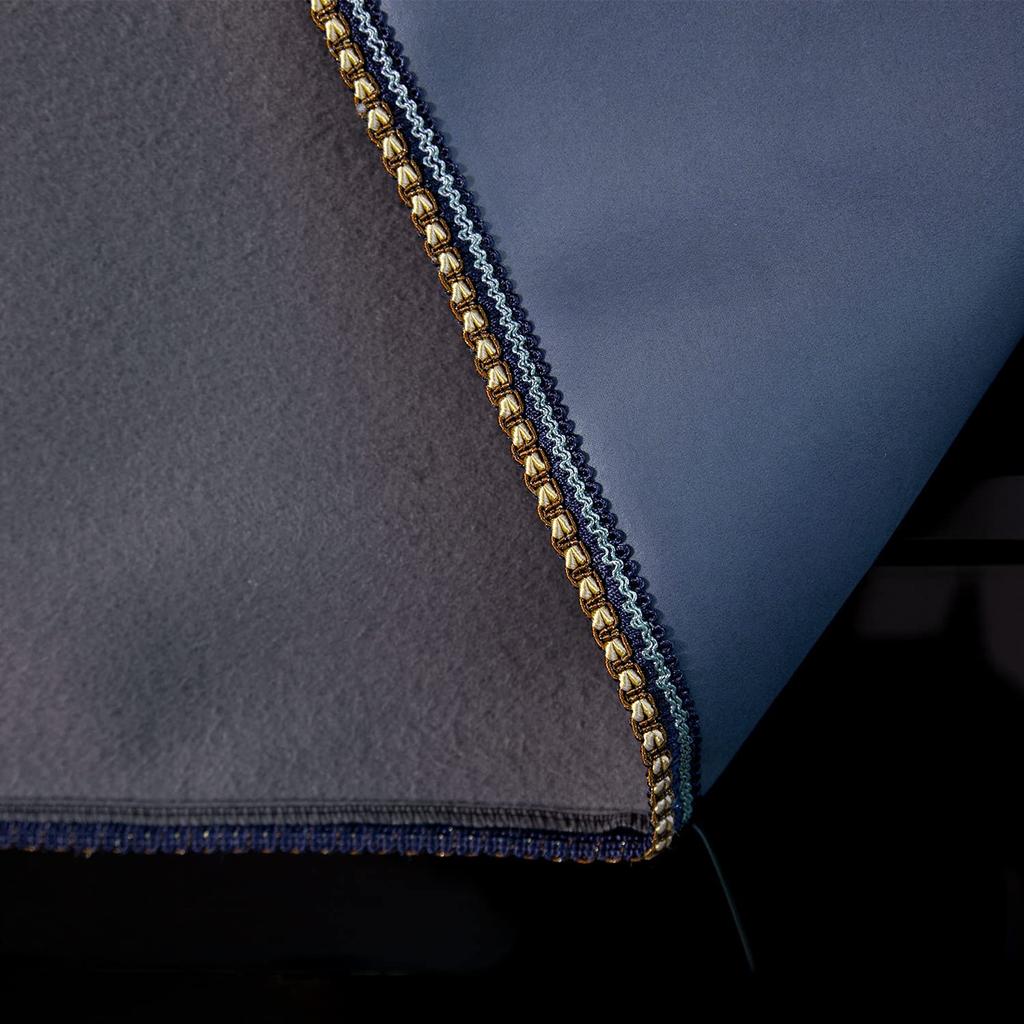 MOOSON Original Design Upright Digital Piano Full Thick Navy A simple and versatile dustproof cover with a minimalist 88-Key Cover, Surface, Blue.