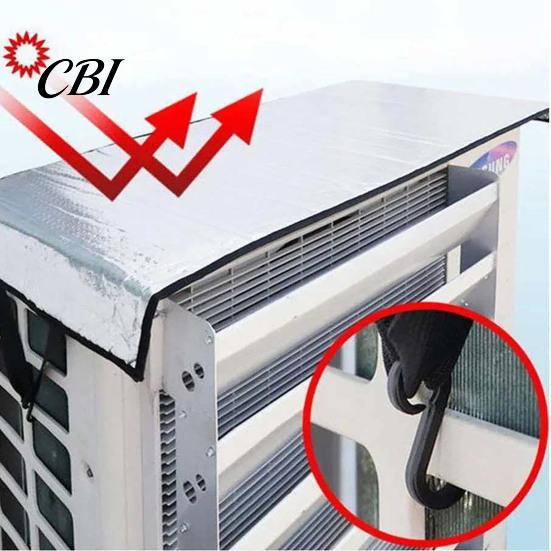 AC Unit Sun Protection Cover Air Conditioner Outdoor Cover, Aluminum Foil Condenser Dust Protective Waterproof Dust-Proof Insulation for Conditioning