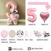 27 szt. Mini Balony Krowa Świnia Różowy Numer Balon Urodzinowy Zestaw Dekoracja Imprezy Tematycznej Zwierzątka Kreskówkowe Artykuły na Festiwal Dziecięcy