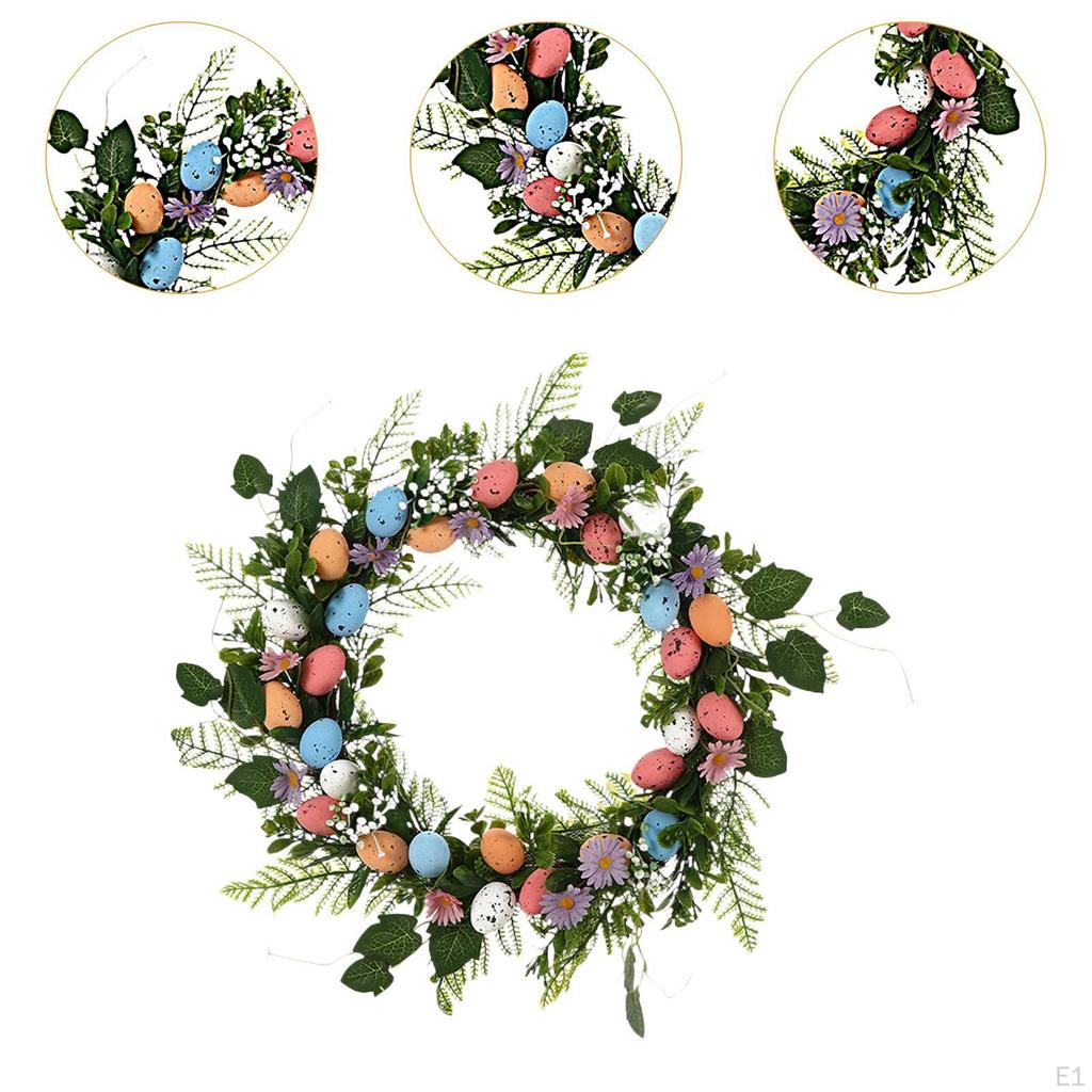 Easter Egg Wreath Door Stable Versatile Professional Decor Artificial Flower Garland