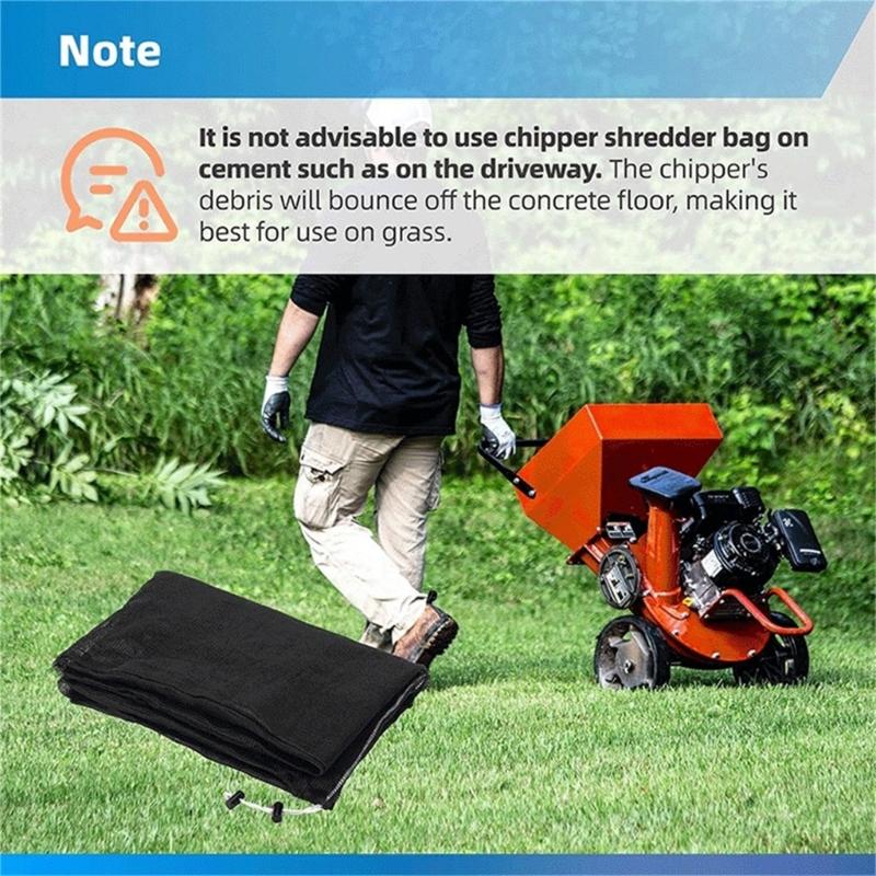 Wood Chipper Collection Bag Reusable Lawn Cleaner Bag Leaf Shredders Chip Machine Bag for Wood Slicers Splitters Enduring