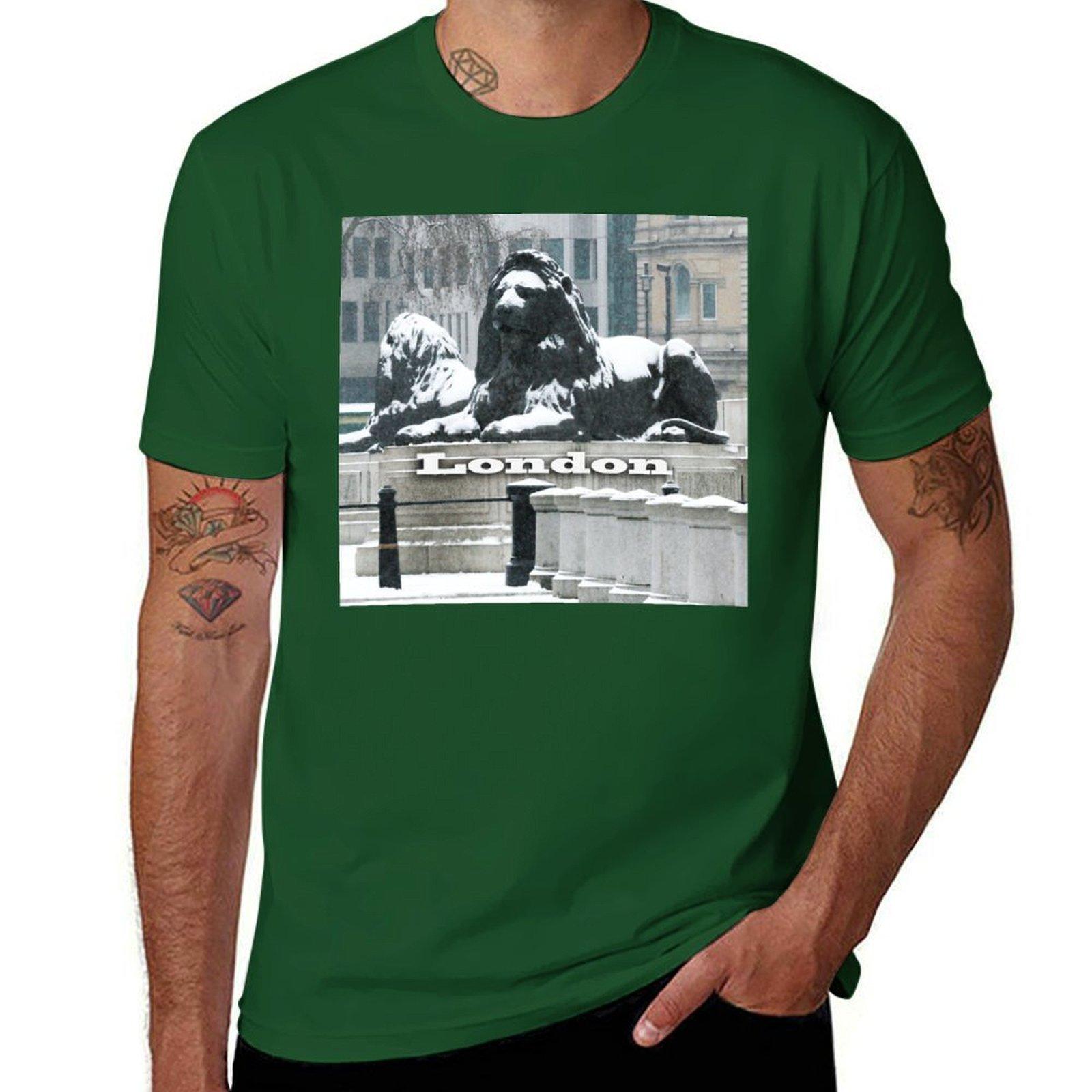 

Trafalgar Square in London England Tshirt oversizeds Blouse Tshirt men 4XL