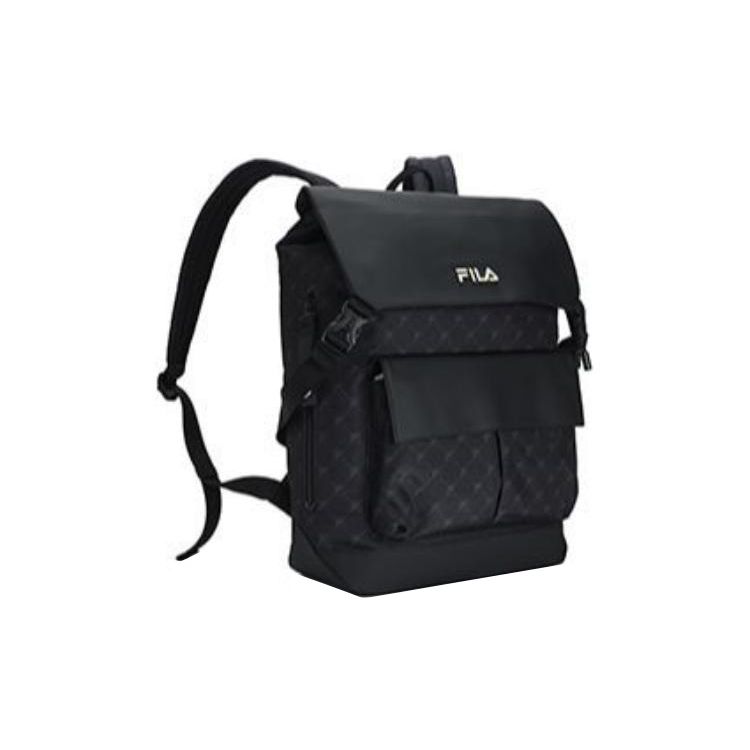 FILA Black Warrior Classic Floral Casual Commuter Large Capacity Fabric Backpack Men backpack F13M328104F-BK