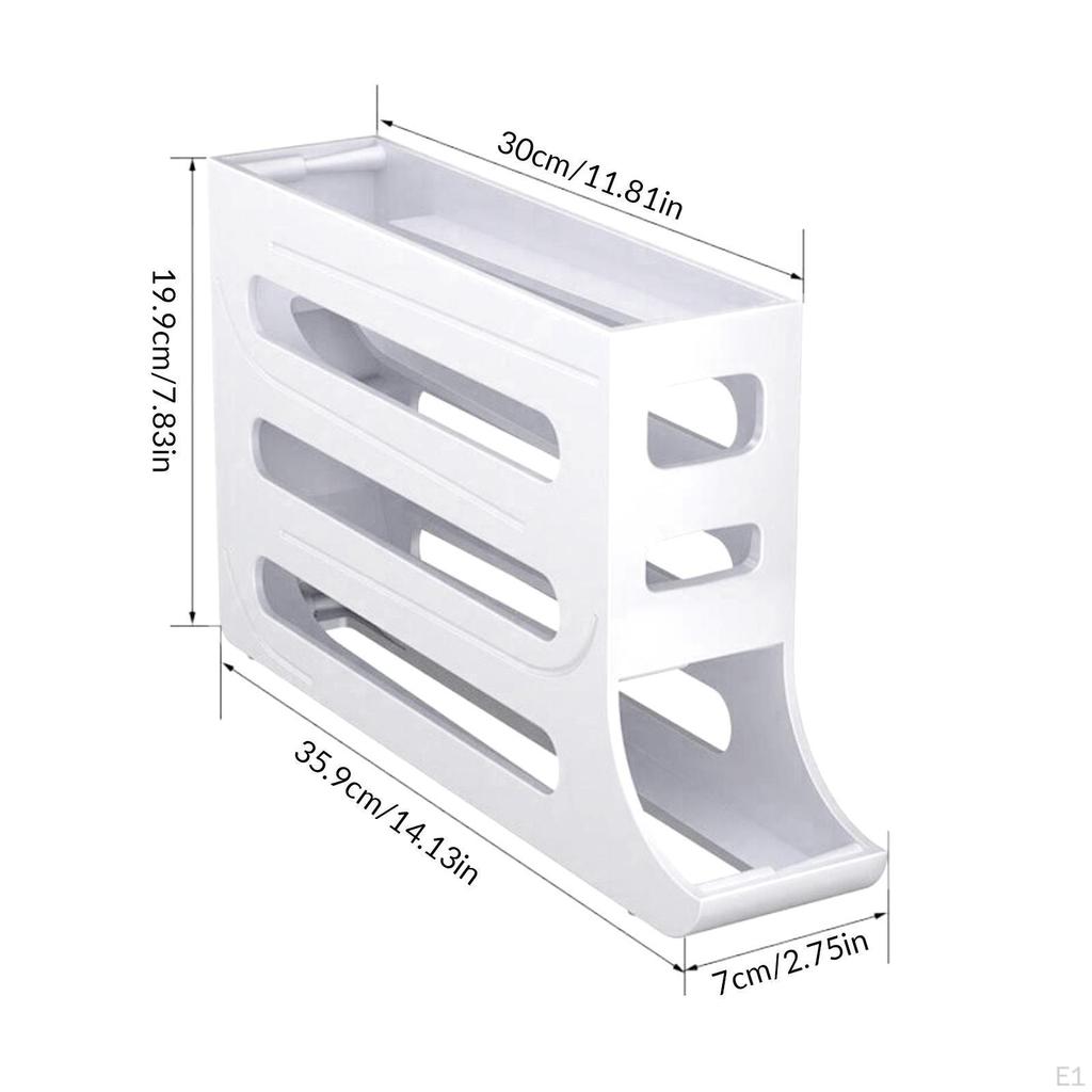 4 Tier Egg Tray for 30 Eggs Rolling Dispenser Automatically Fridge Container