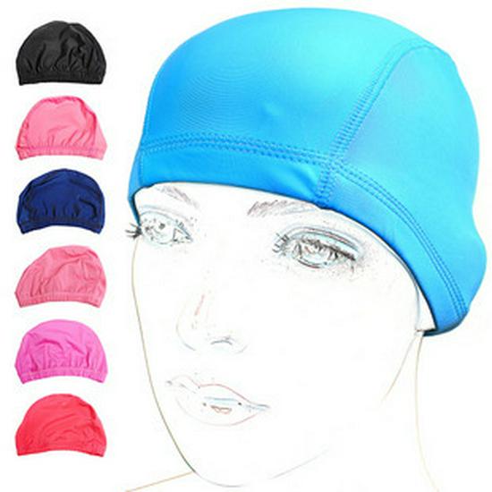 Nylon Lycra Swim Cap with Cloth Lining, Cardboard Packaging, Available In Solid and Multi-Color Choices