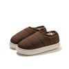 Simple Cotton Thermal Bag and Non-slip Cotton Shoes Comfortable Plush Home Platform Slippers Down Cloth Cotton Shoes