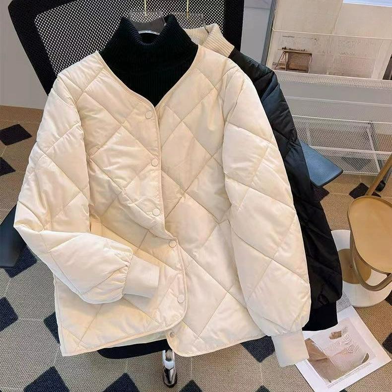 Small Lightweight Down Cotton Jacket Women's Lightweight Short Loose Baseball Uniform Jacket Women