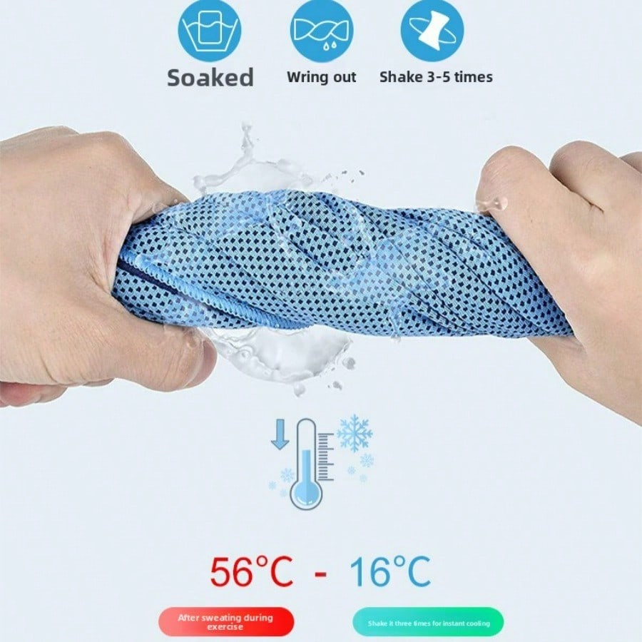 Cold towel Double-layer sports sweat-absorbing towel Fitness wipe sweat towel Quick-drying towel