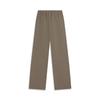 Li Ning Casual Straight Leg Solid Color Cargo Pants Knitted Sports Pants Women Pants Mushroom-Brown AYKU604-1