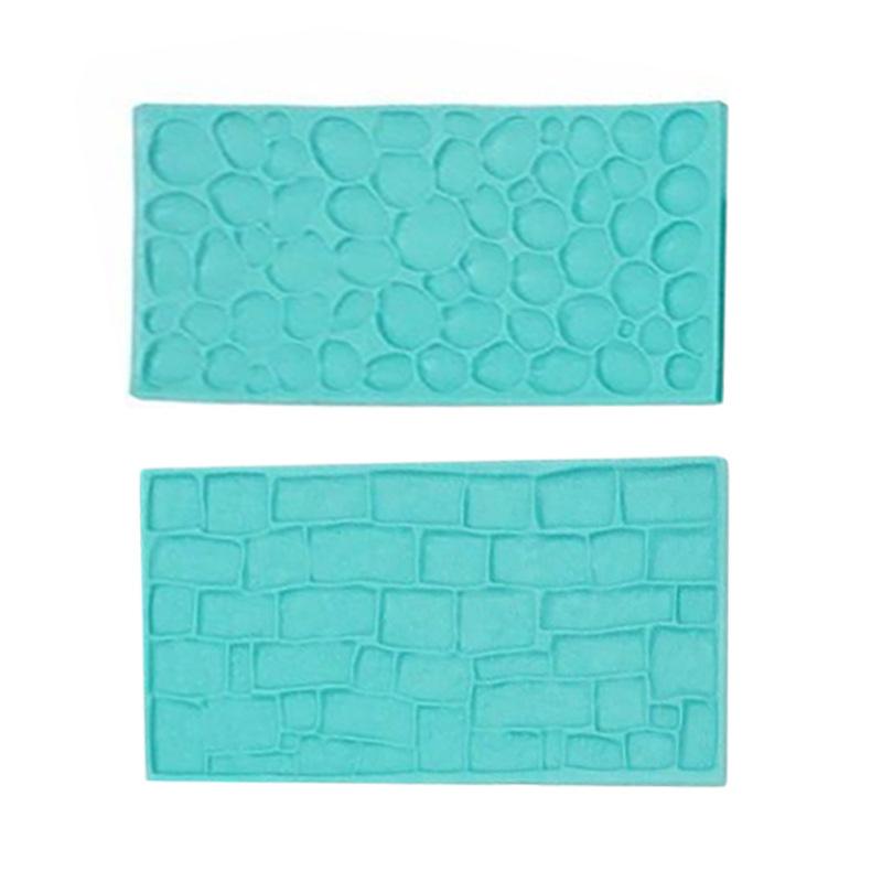 2 Teile/satz Rinde Wände Kuchen Form Geprägte Fondant Ziegel Holzmaserung Backformen Cutter DIY Form Gebäck Backen Kuchen Dekorieren Werkzeuge