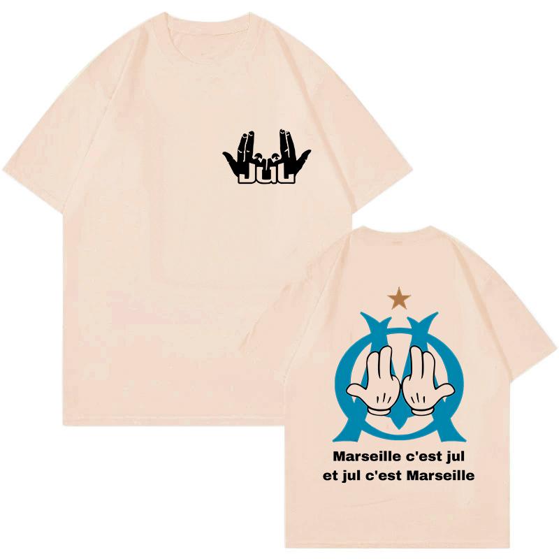 Rapper Jul Gesture Logo Printed Tshirt Unisex and Women Summer Cotton Y2K Clothing Hip Hop Fashion Short Sleeve Tops Streetwear