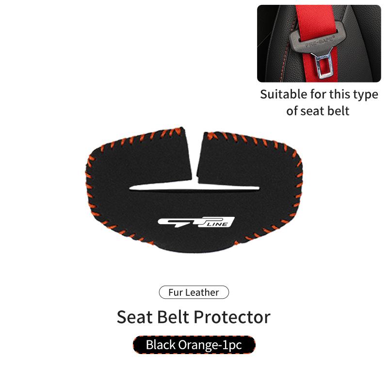 QDIM8 2PCS Car Seat Belt Anti Scratch Buckle Protector Cover Accessories For KIA gt gtline Xline ceed Forte RIO STINGER Seltos K3 K4