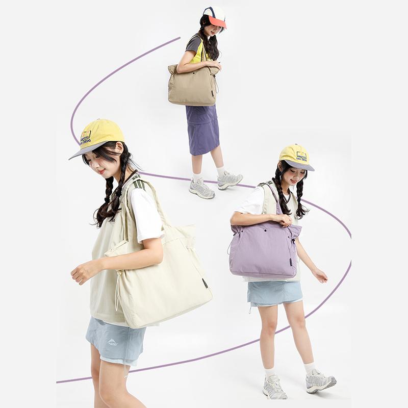 Nylon Bag Women's Large Capacity Shoulder Bag Student Class Commuter Tote Bag