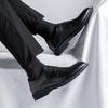 Leather shoes men's Korean version trend spring and autumn business dress casual British pointed leather groom wedding shoes 66780-R