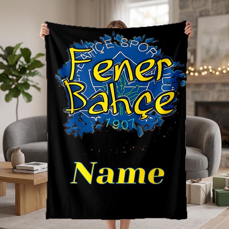 Fenerbahce SK Couvertures Flottées Personnalisées Douces Chaudes Confortables pour la Décoration Intérieure Cadeaux de Fête