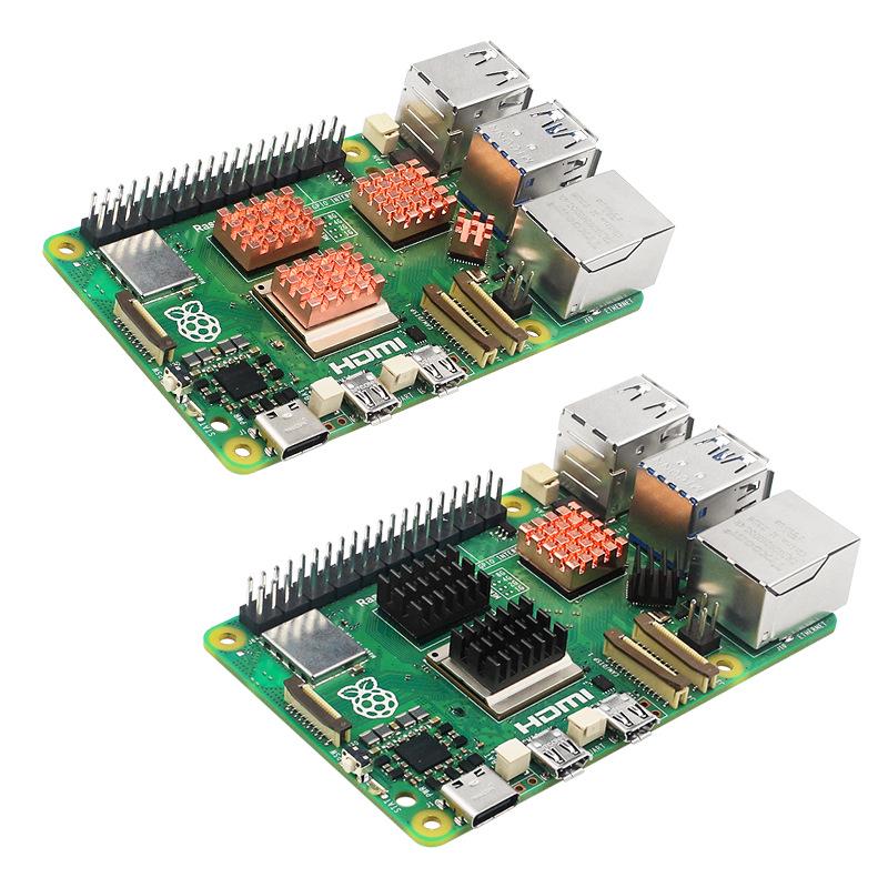 Raspberry Pi 5 Acrylic Case with Fan and Copper-Aluminum Heatsink