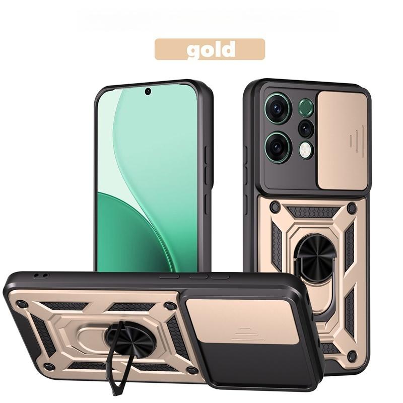 Armor Funda For Oppo Reno 14 Pro 14F 5G Case Slide Camera Protection Ring Holder Phone Cover Reno14 F 14pro 5G Shockproof Coque