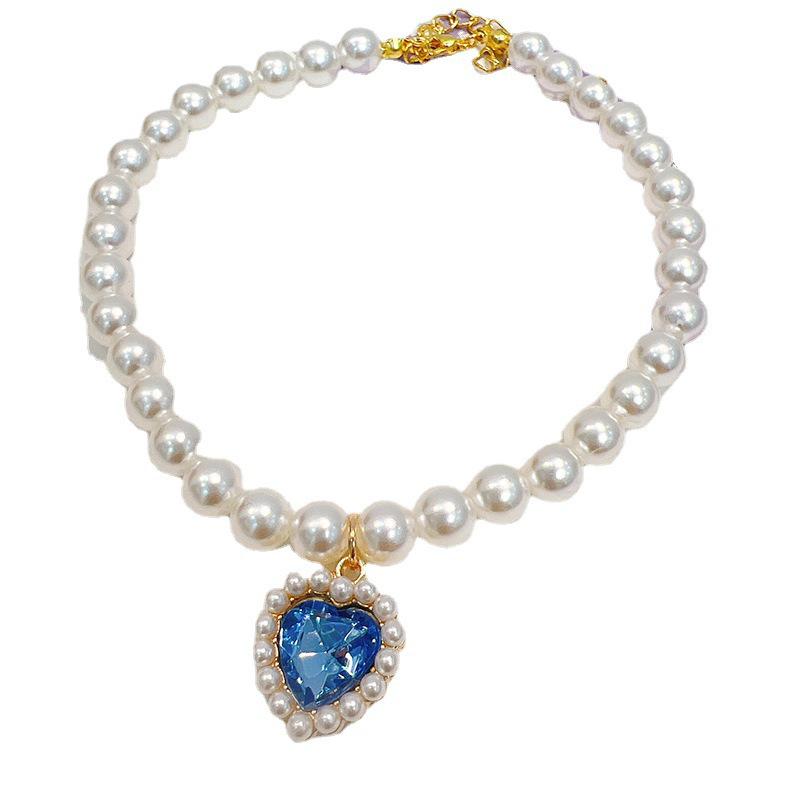 Pet Supplies: Pearl Necklace Collar for Cats and Dogs - Available in 7 Colors
