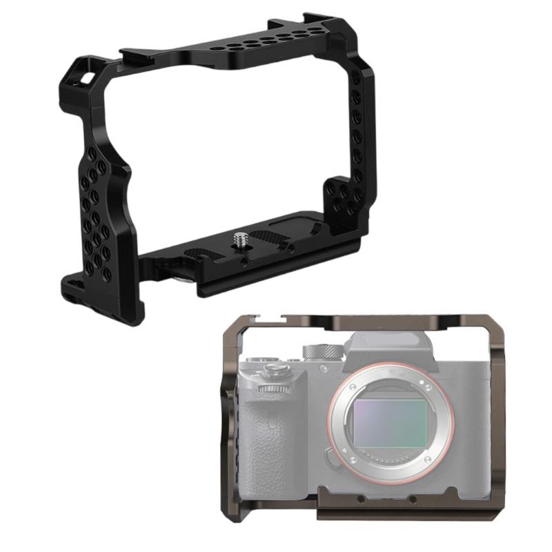 Professional Camera Cage Camera Full Cage for A7M3/A73/A7R3/A7R2 Aluminum Video Rig Button Cold Shoe QR Base Accessories