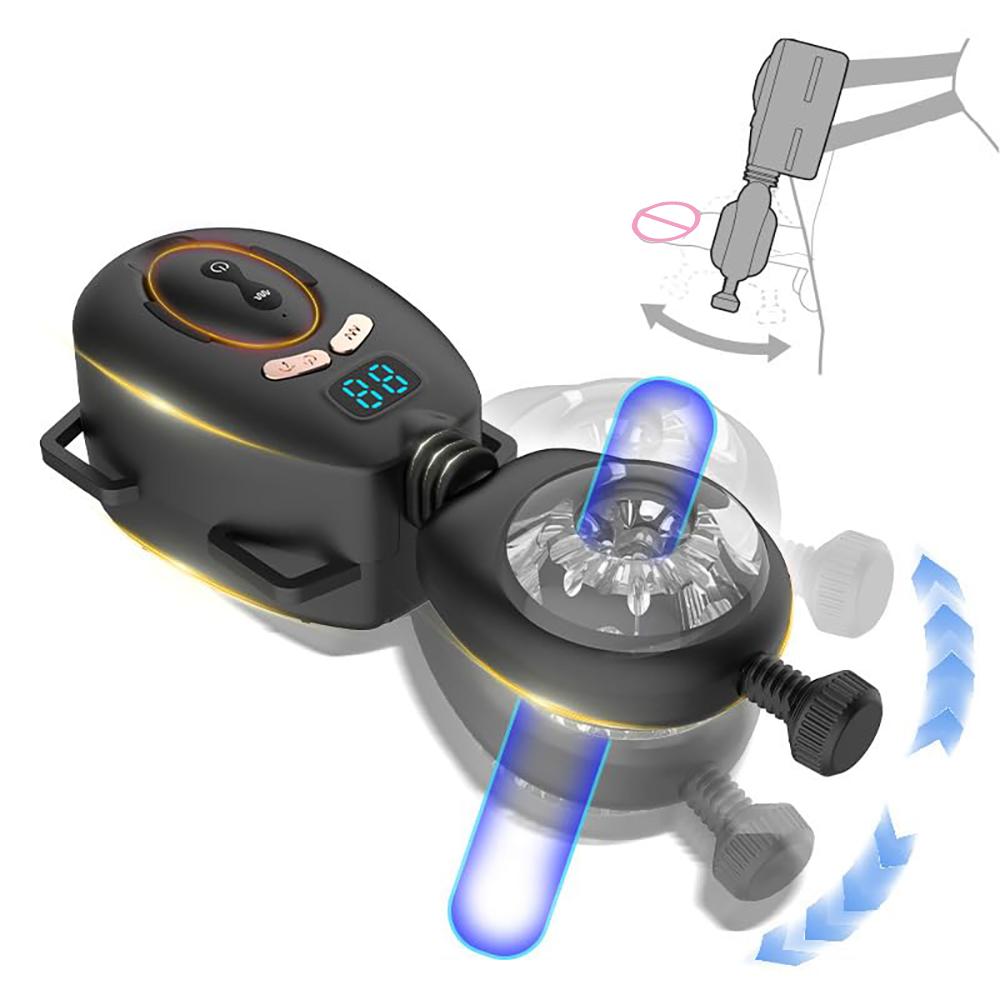 Automatic Male Masturbator,with Wearable Belt,Remote Control Hands-free Thrusting Vibrating Pocket Pussy Stroker,Adult Sex Toys