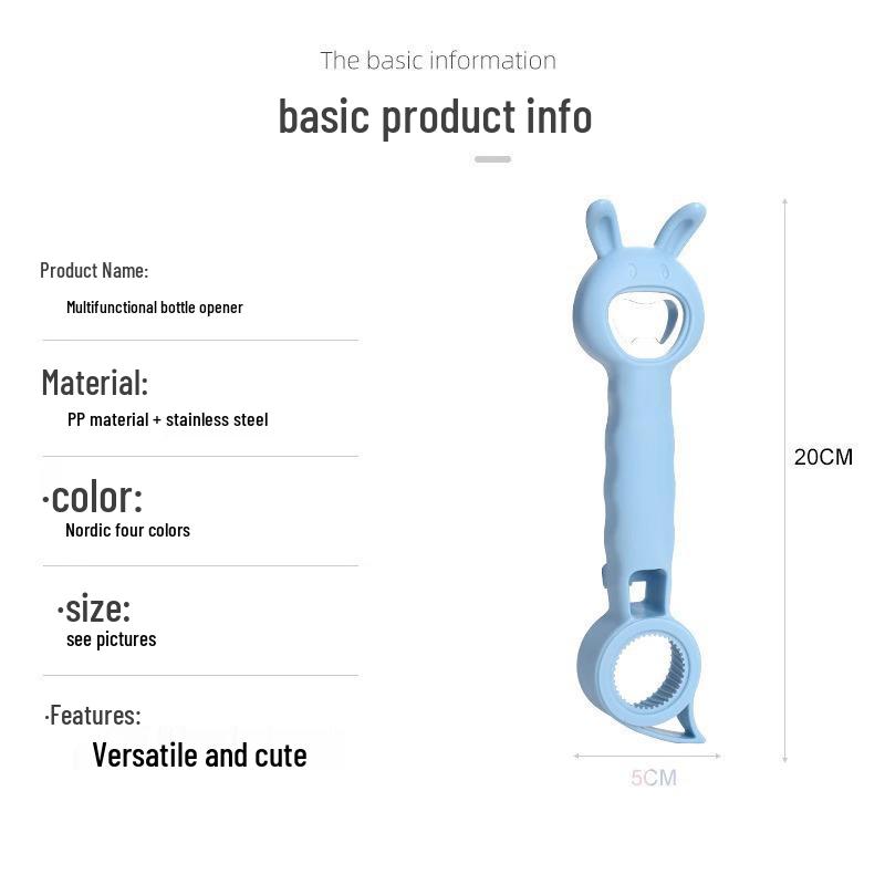 4-in-1 Multifunctional Bottle Opener for Beers, Cans, and Caps