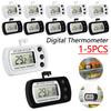 Digitales Kühlschrankthermometer Großes LCD Wasserdicht Kühlschrank Gefrierschrank Thermometer Magnetische Rückseite & Haken für Küche Haushalt Restaurant