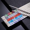 Non-slip Chopsticks Sleek Design Light Weight Approximately 16g Food Grade Material Stainless Steel Environmental Friendly