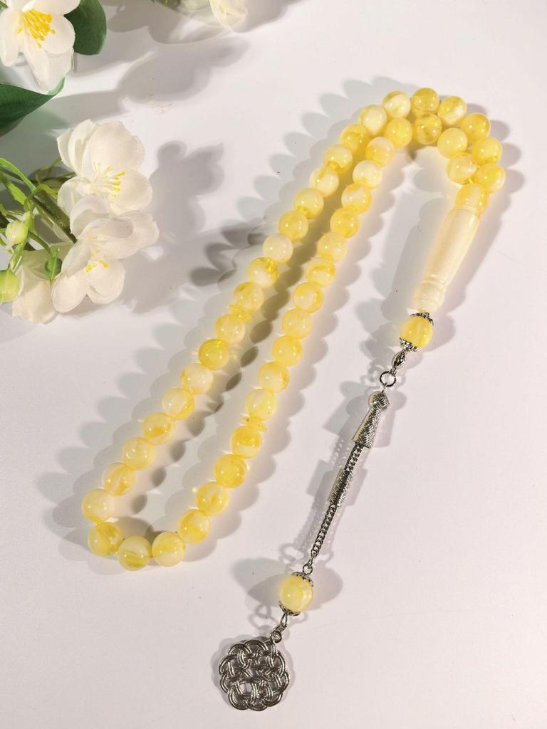 Handmade Resin Prayer Beads - Muslim Rosary with Handheld Beaded Design