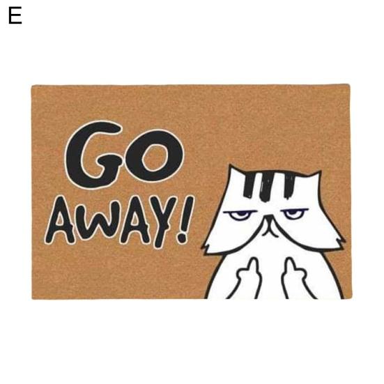 Covor de podea Pisica de desene animate Degetul mijlociu Dispise Go Away Covor de baie Absorbție de apă Home Decoearion Dormitor Covoraș de intrare