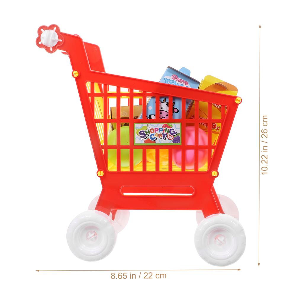 Play House Toy Puzzle Early Education Abs Child Supermarket Trolley Imitated Shopping Cart Plaything Small Compact Fake