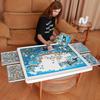 1500pcs Rotating Puzzle Board - 4-Drawer 360° Spinner, Large ABS Puzzle Table Portable Lid & Easy-Clean Surface, Holiday Gift