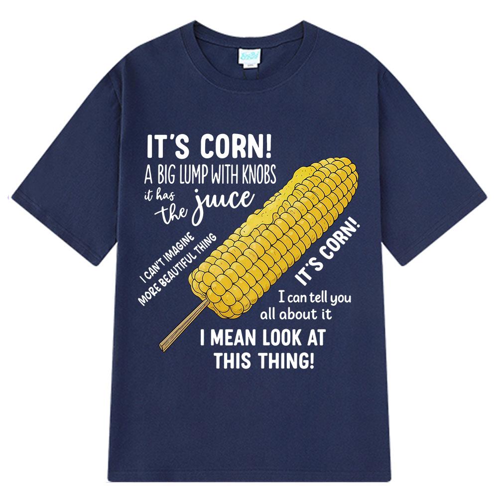 Es ist Mais Viral Maislied Lustiges Meme T-Shirt Herren Damen Mode T-Shirt Kurzarm Baumwolle Lässig Hip-Hop T-Shirt Streetwear Oberteil