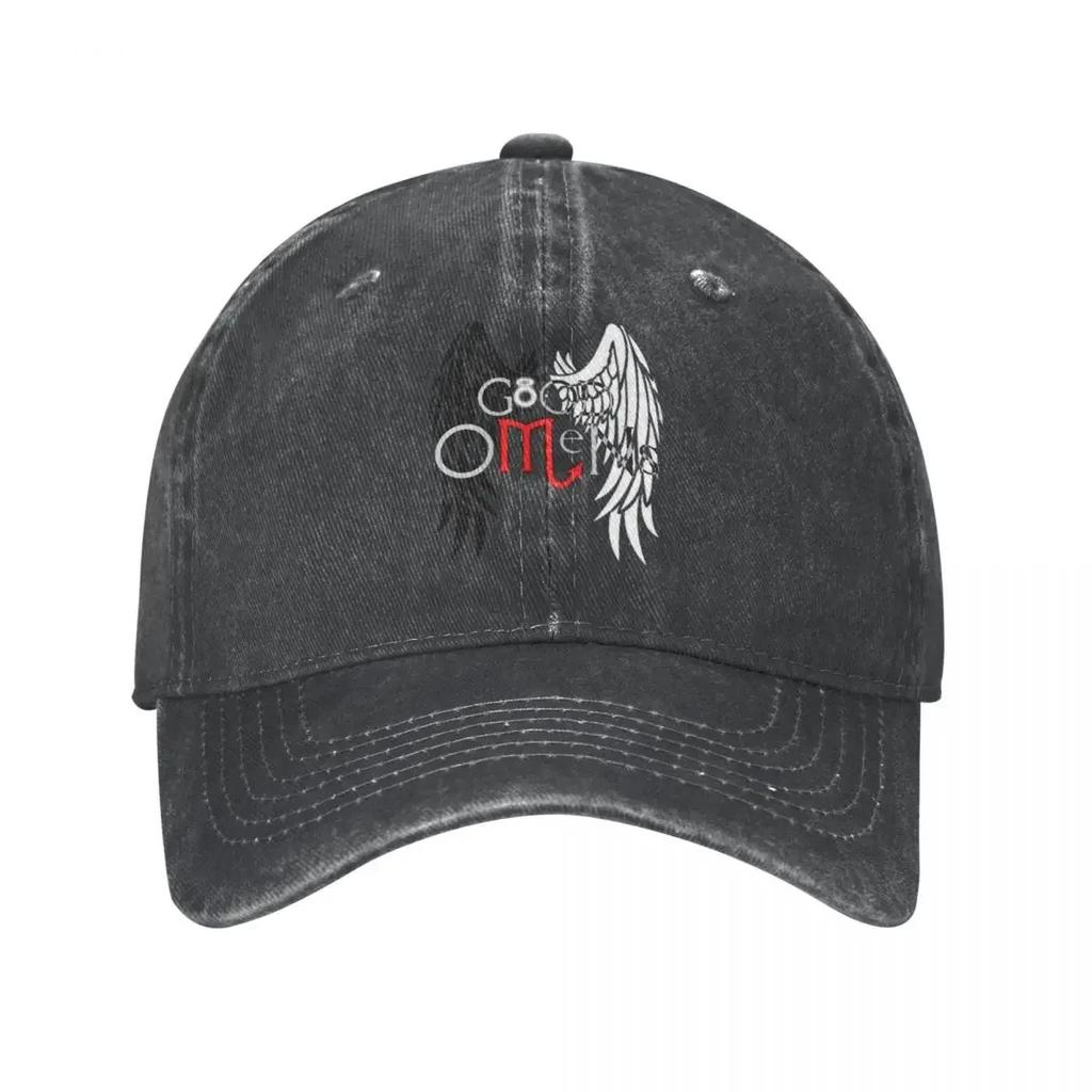 Casual Good Omens Baseball Caps Men Women Distressed Washed Sun Cap Angel and Demon All Seasons Travel Adjustable Hats Cap