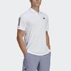 adidas Club Three Stripe Logo Short Sleeve Polo Shirt Men Tops White HS3268