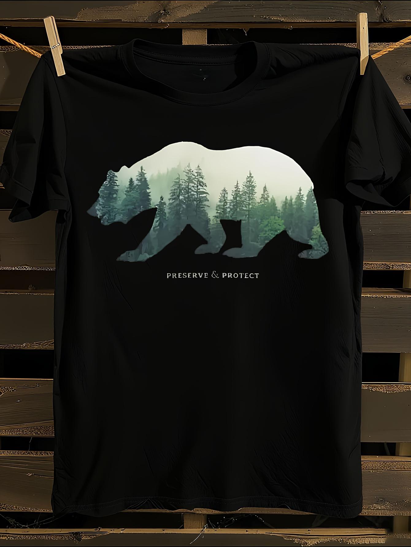Bear Forest Print Tshirt XL
