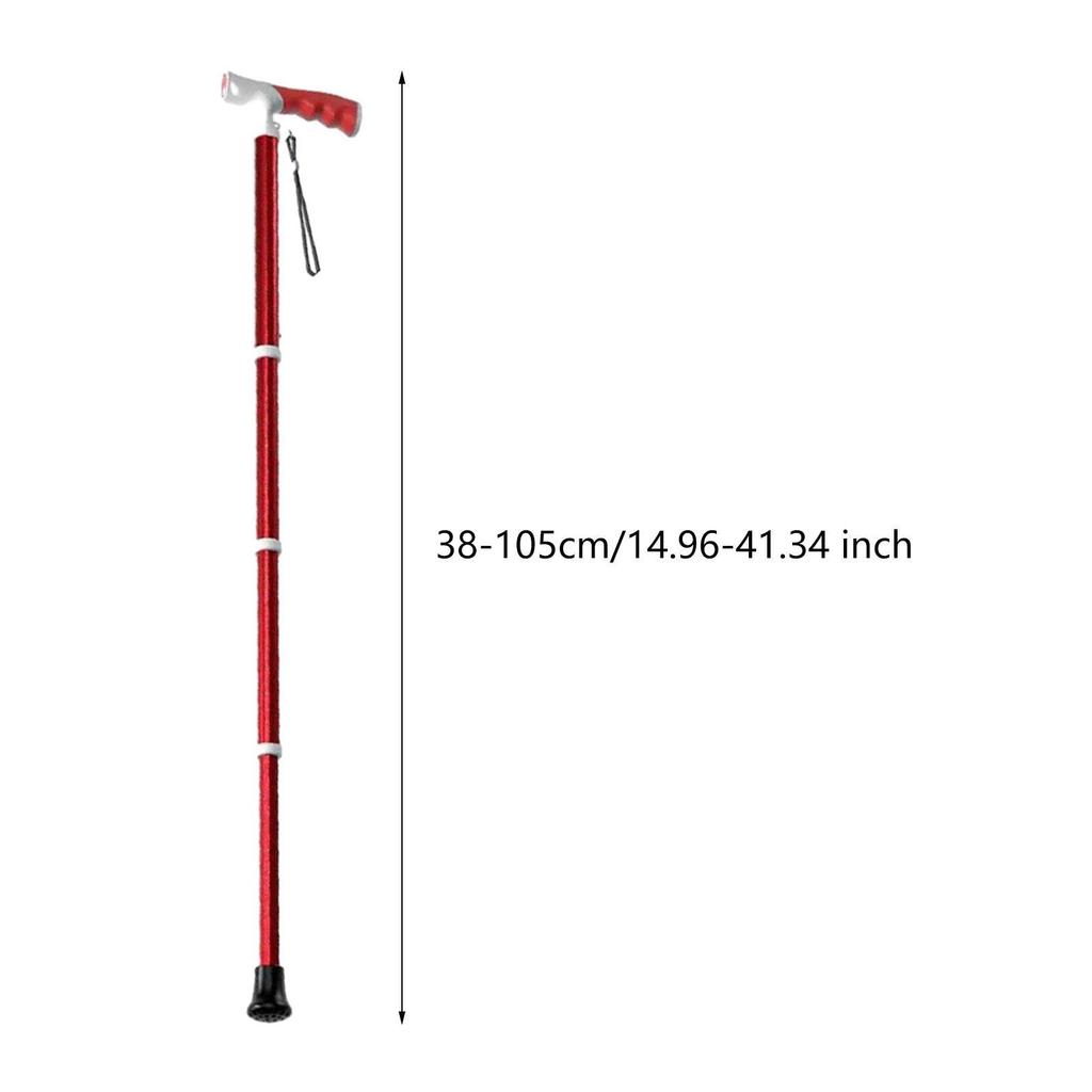 Trekking Pole Telescoping 3 Joints Practical Lock Non Slip Handle Lightweight Walking Cane for Hiker Backpacking Travel Camping