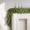 Luxurious Artificial Pine Wreath Bendable Wire Branch Realistic Texture For Fireplaces Mirror Tabletop Christmas Decors