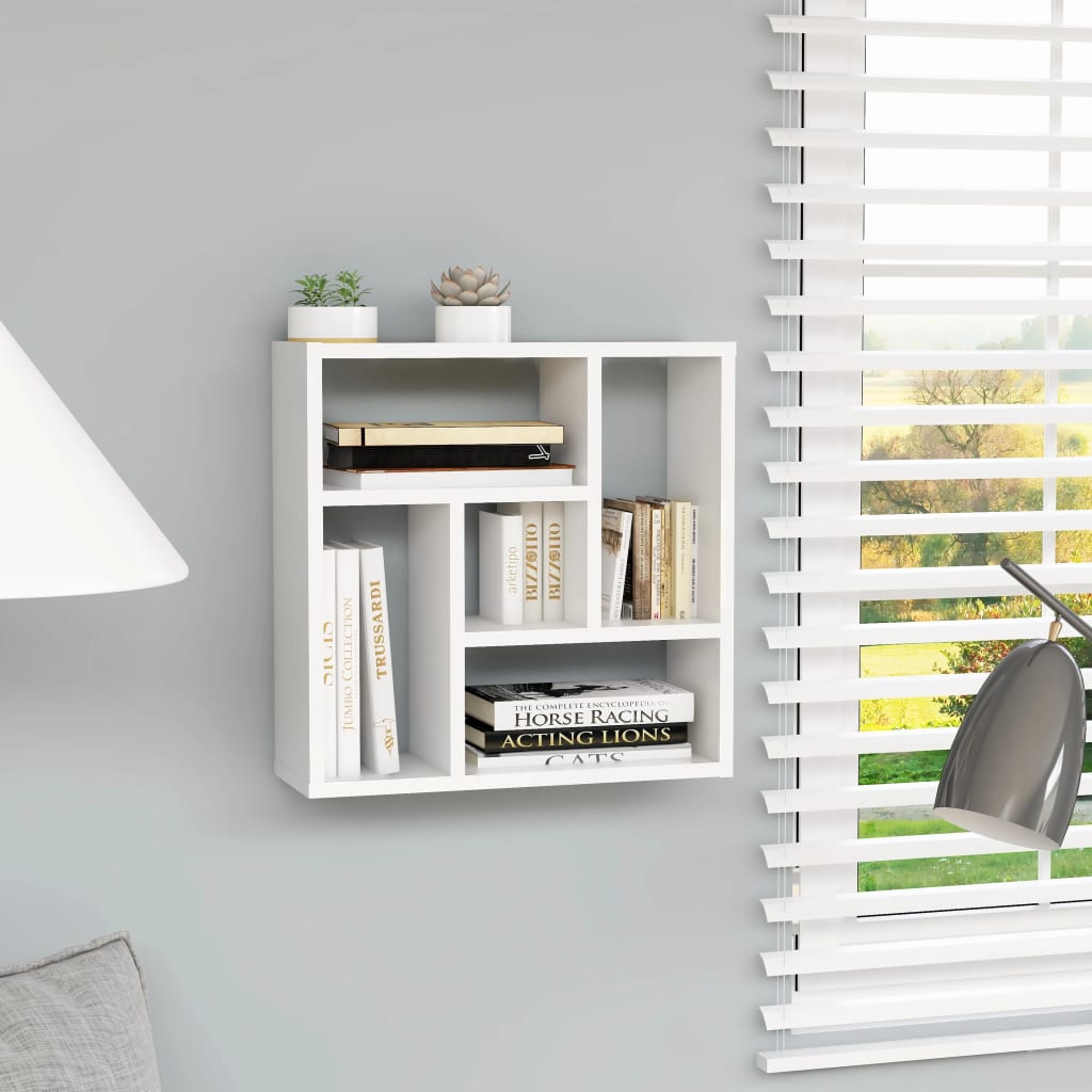 Wall Shelf White 45.1 x 16 x 45.1 cm Engineered Wood
