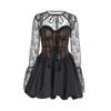 Herbst Prominente Qualität Slim-fit Sexy Spitze Spitze Spitze Spitze EINE Kampagne Kleid Frau