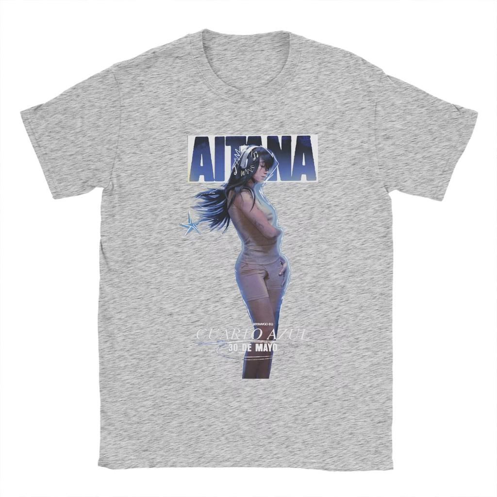 Aitanas Cuarto Azul Album T-shirt Modne T-shirty Krótki rękaw Estetyczny T-shirt Letnia Bawełna Okrągły dekolt Oversize
