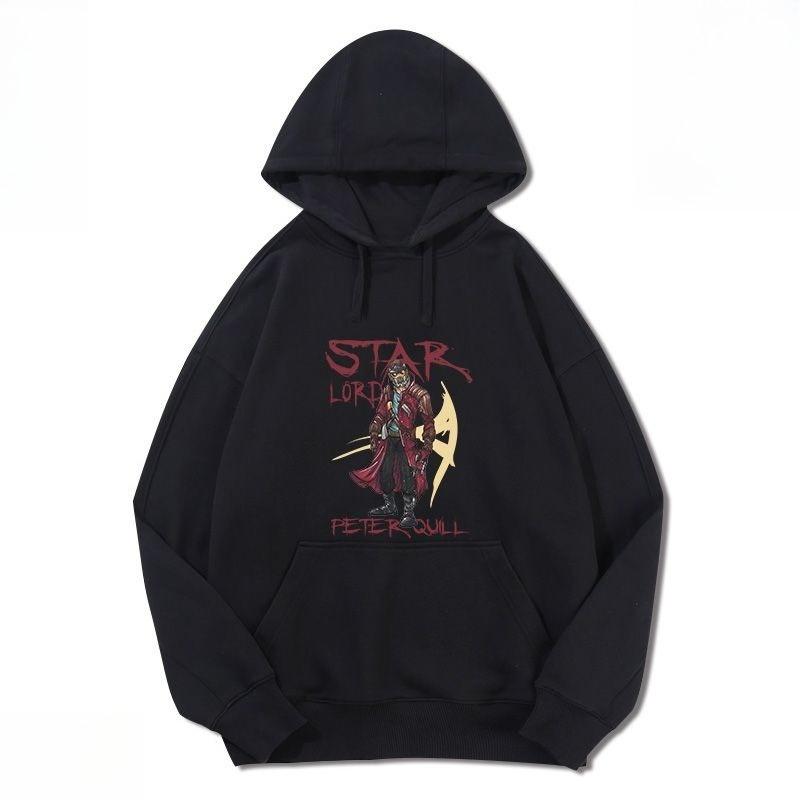 Marvel Genuine Authorized Superhero Captain America Spider-Man Printed Hoodie Men's and Women's Loose Plus Size Street Tops