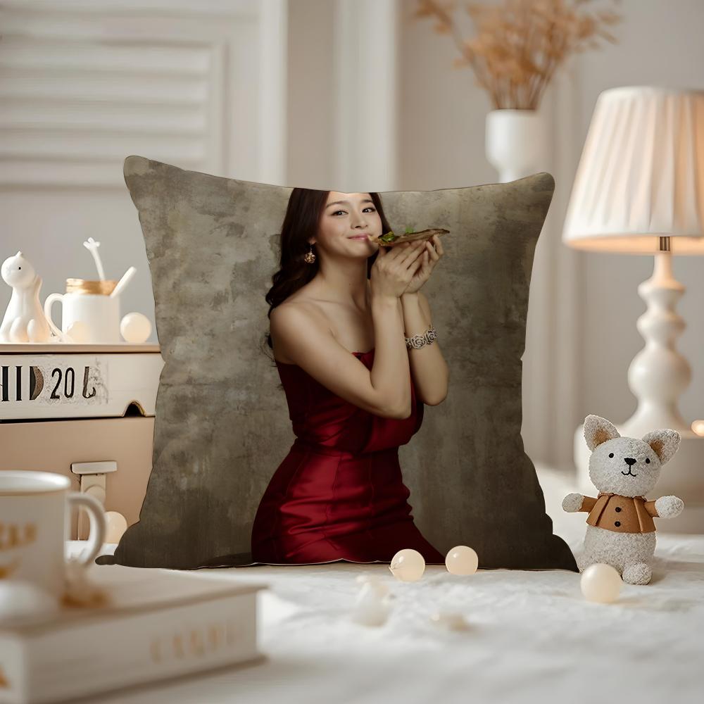Kim Taehee Actress Cushion Cover Pattern Printed Pillowcase For Living Room Sofa Cushion Cover & Bedroom Decor