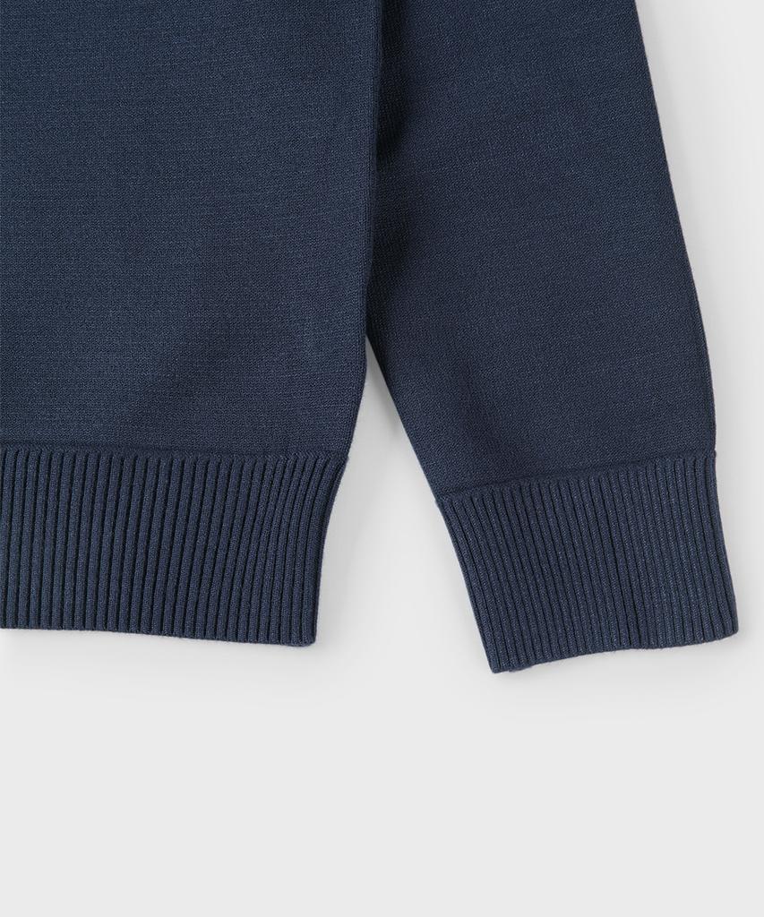 PANICALE Navy Slim Fit Viscose Blend Knit